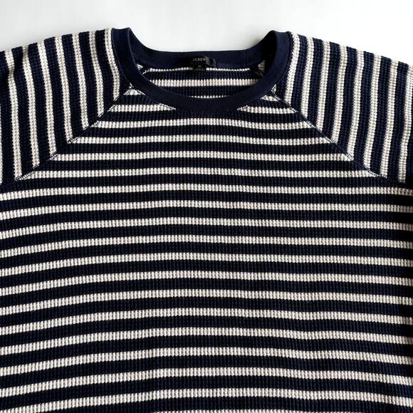 J.Crew Waffle Striped Sweatshirt Size M - Picture 4 of 16